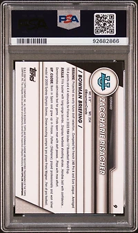 2023 Bowman University Chrome 9 Zaccharie Risacher Pink Refractor PSA 10