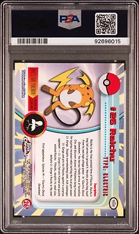 2000 Topps Chrome Pokemon T.v. 26 Raichu PSA 10