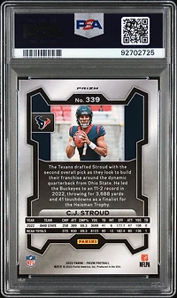 2023 Panini Prizm 339 Cj Stroud Green Prizm PSA 10