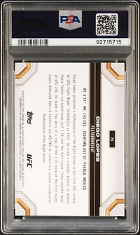 2024 Topps Chrome Ufc 26 Diego Lopes Negative Refractor PSA 10