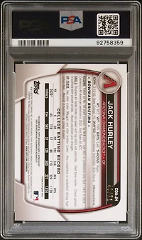 2023 Bowman Draft Chrome Prospect Autograph Cdajh Jack Hurley Sparkle PSA 10