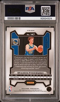 2023 Panini Prizm 147 Brandin Podziemski Teal Ice PSA 9
