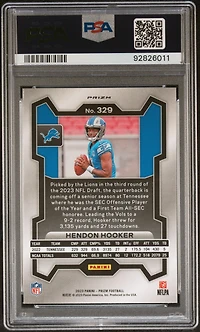 2023 Panini Prizm 329 Hendon Hooker Disco Prizm PSA 10