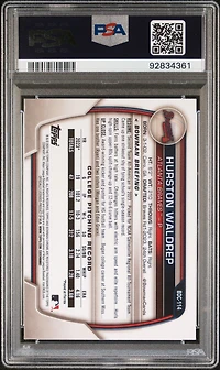 2023 Bowman Draft Bdc114 Hurston Waldrep Chrome-aqua Lunar Crater Refractor PSA 10
