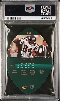 1998 Playoff Contenders Leather 52 Randy Moss Red PSA 9