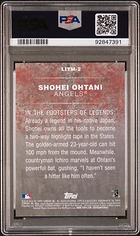 2018 Topps Legends In The Making 2 Shohei Ohtani PSA