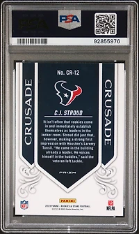 2023 Panini Rookies & Stars Crusade Cr12 Cj Stroud Silver PSA