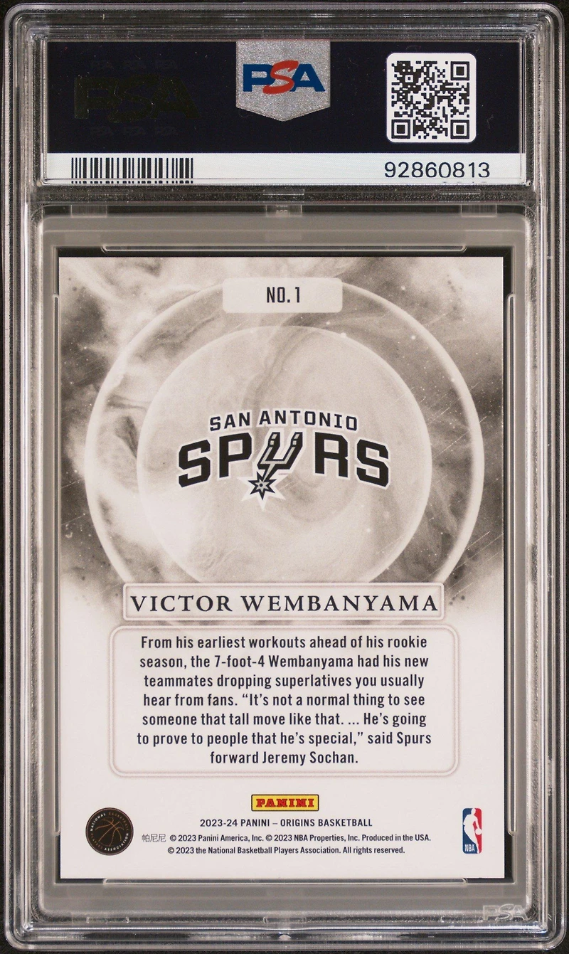 2023 Panini Origins Euphoria 1 Victor Wembanyama PSA 10