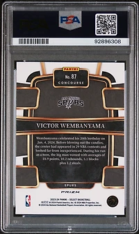 2023 Panini Select Victor Wembanyama Orange Flash PSA