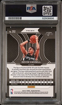 2020 Panini Prizm 252 Devin Vassell Green Prizm PSA 9
