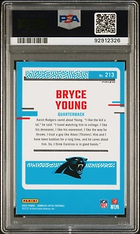 2023 Panini Donruss Optic 213 Bryce Young Purple Shock PSA