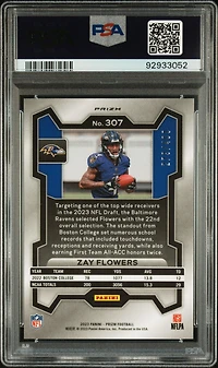 2023 Panini Prizm 307 Zay Flowers Pandora PSA 10