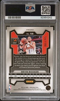 2023 Panini Prizm 58 Devin Booker Teal Ice PSA 10