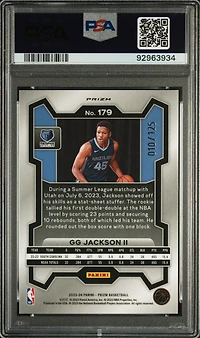 2023 Panini Prizm 179 Gg Jackson Ii Blue Ice PSA 10