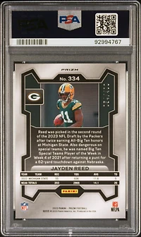 2023 Panini Prizm 334 Jayden Reed Pandora PSA 9
