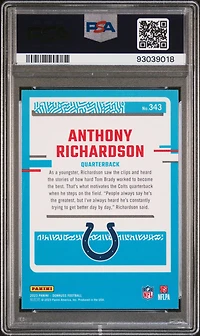 2023 Panini Donruss 343 Anthony Richardson Press Proof Red PSA 9