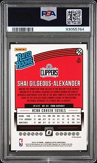 2018 Panini Donruss Optic 162 Shai Gilgeous-alexander Holo PSA 10