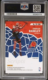 2019 Panini Mosaic Scripts Sccbk Charles Barkley PSA 10
