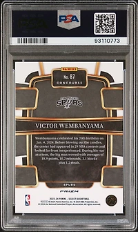 2023 Panini Select 87 Victor Wembanyama Blue Prizm PSA
