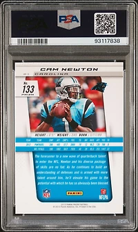 2013 Panini Prizm 133 Cam Newton Blue Pulsar Prizm PSA 10