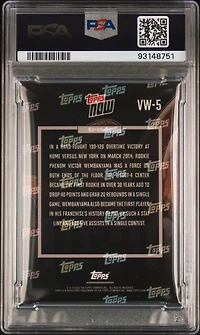 2023 Topps Now Vw5 Victor Wembanyama PSA