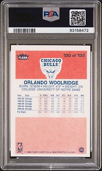 1986 Fleer 130 Orlando Woolridge PSA 8