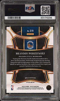 2023 Panini Select 319 Brandin Podziemski Red Cracked Ice PSA 10
