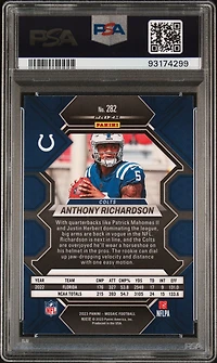 2023 Panini Mosaic 282 Anthony Richardson Camo Pink PSA 9