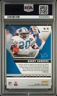 2020 Panini Mosaic 76 Barry Sanders Genesis PSA 10