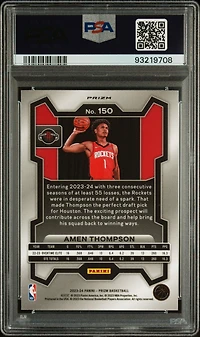 2023 Panini Prizm 150 Amen Thompson Silver Prizm PSA 9