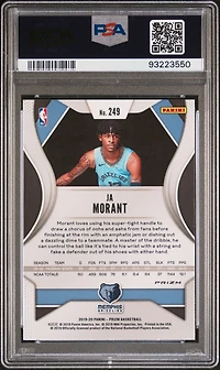 2019 Panini Prizm 249 Ja Morant Orange Ice PSA 9