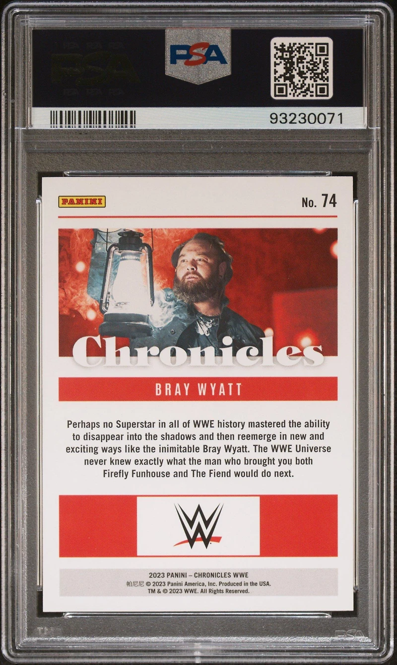 2023 Panini Chronicles Wwe 74 Bray Wyatt Pink PSA 10