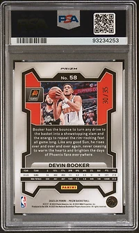 2023 Panini Prizm 58 Devin Booker Blue Shimmer Fotl PSA 10
