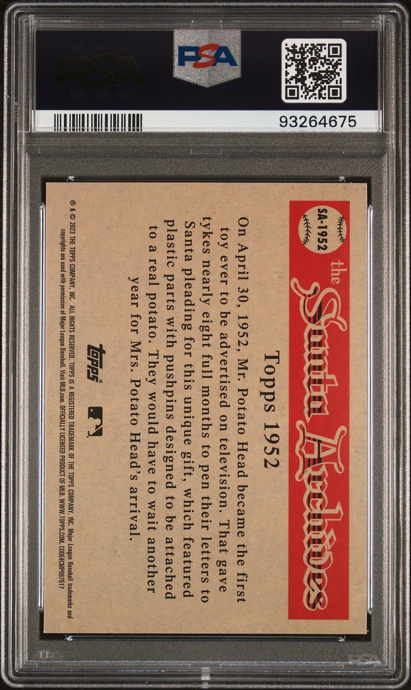 2023 Topps Holiday The Santa Archives Sa1952 Santa Claus PSA 9
