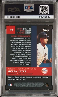 2000 Bowman's Best 87 Derek Jeter PSA 10