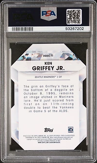 2022 Topps Diamond Greats Die-cuts Dgdc71 Ken Griffey Jr. Update PSA 10