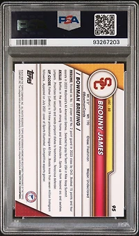 2023 Bowman University Chrome 95 Bronny James Pink Refractor PSA 10