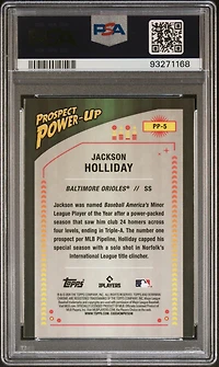 2024 Bowman Prospect Power-up Pp5 Jackson Holliday PSA 10