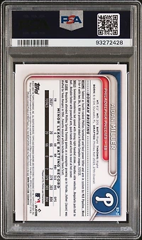 2024 Bowman Chrome Prospects Bcp27 Aidan Miller Lunar Glow Refractor PSA 10