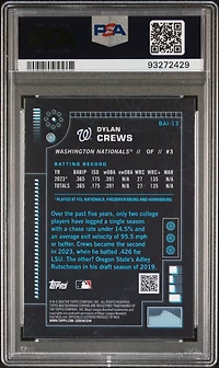 2024 Bowman Bowman Ai Bai13 Dylan Crews PSA 10