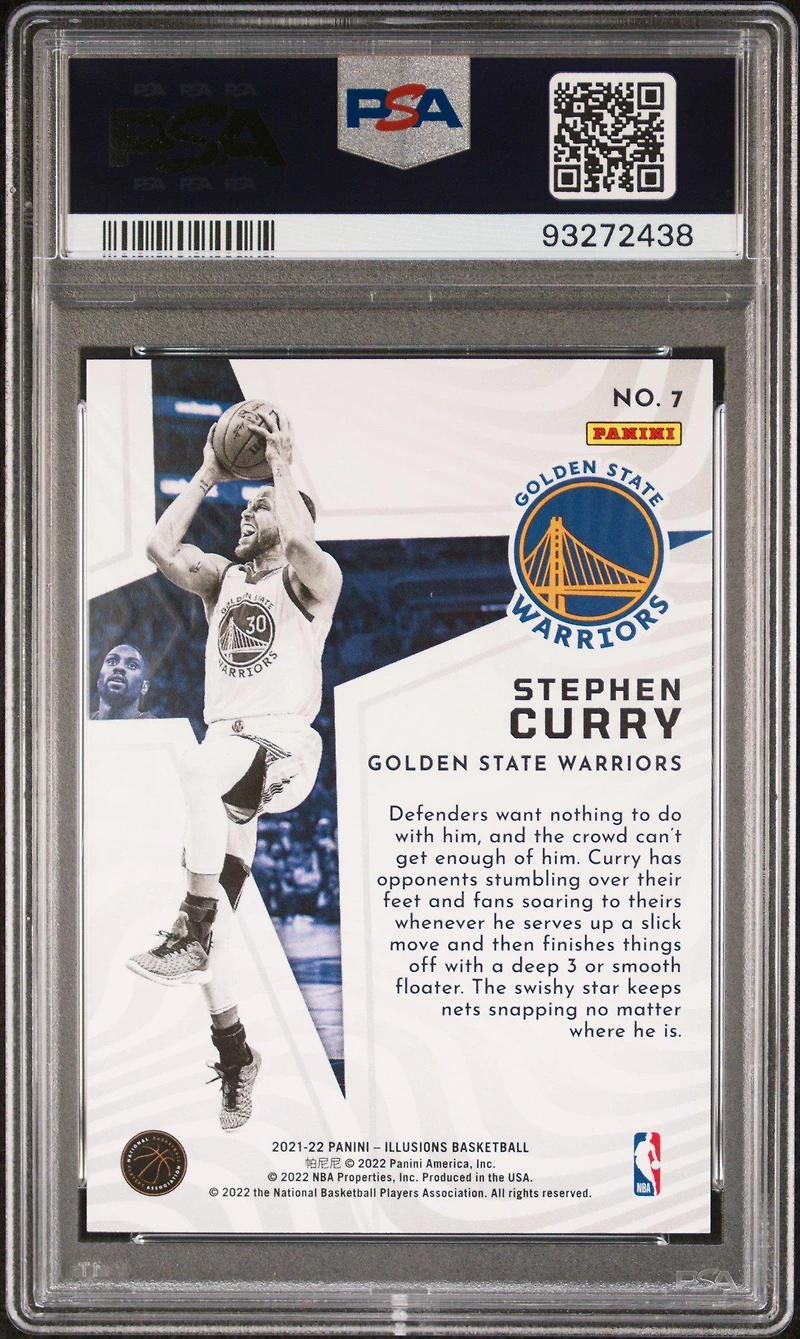 2021 Panini Illusions Shining Stars 7 Stephen Curry Orange PSA 10
