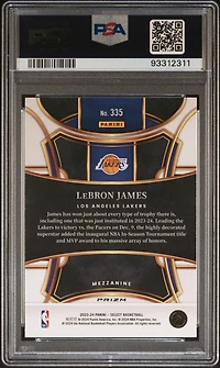 2023 Panini Select 335 Lebron James Silver Prizm PSA 10