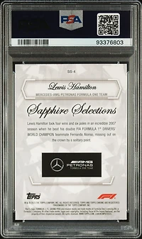 2023 Topps Chrome Formula 1 Sapphire Edition Sapphire Selections Ss4 Lewis Hamilton PSA 10