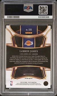 2023 Panini Select 335 Lebron James Elephant Prizm PSA 10