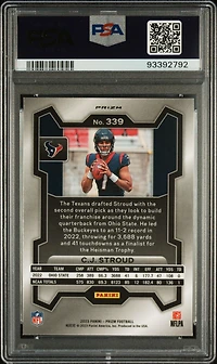 2023 Panini Prizm 339 Cj Stroud Green Wave PSA 9