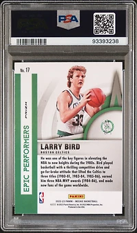 2022 Panini Mosaic Epic Performers 17 Larry Bird Green PSA 10