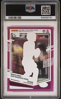 2023 Panini Clearly Donruss 43 Brock Purdy Purple PSA 10