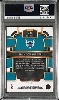2023 Panini Select 80 Brandon Miller Red Cracked Ice PSA 10