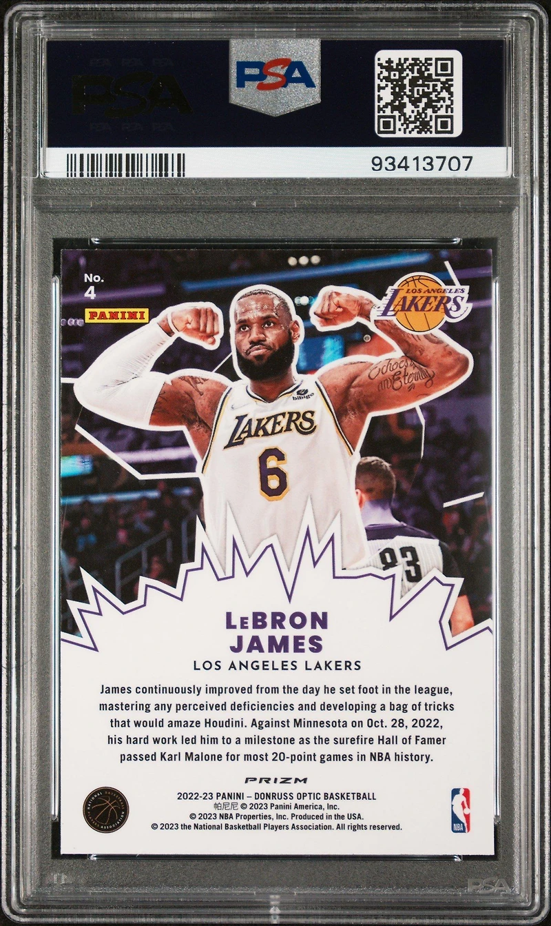 Panini Donruss Optic My House Lebron James Purple PSA 10