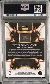 2023 Panini Select Victor Wembanyama Silver Prizm PSA